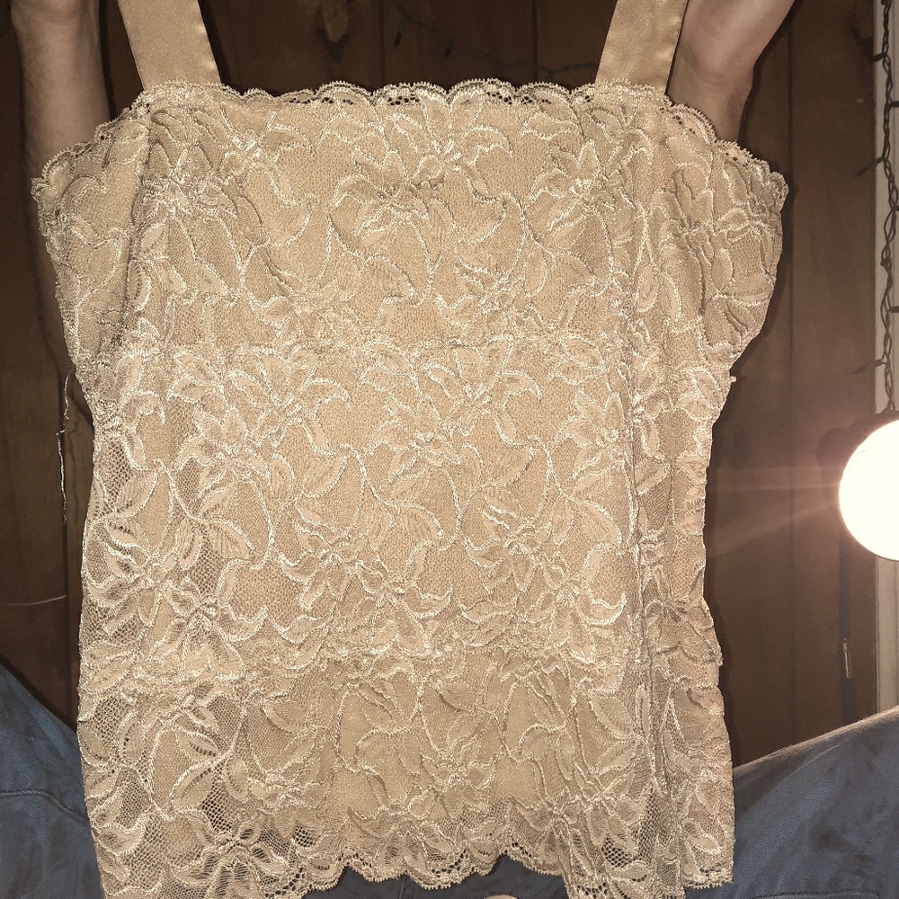 Gold crop top